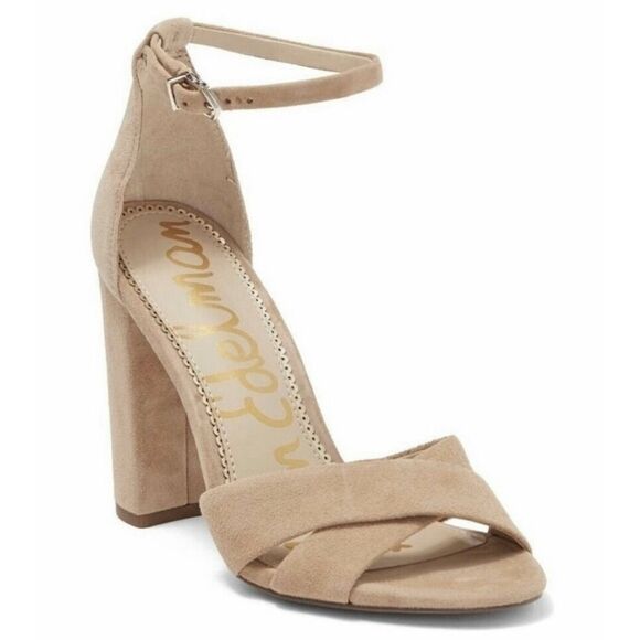 Sam Edelman Yaro Block Heel Ankle Strap Criss Cross Sandals Size 10 - Picture 1 of 8